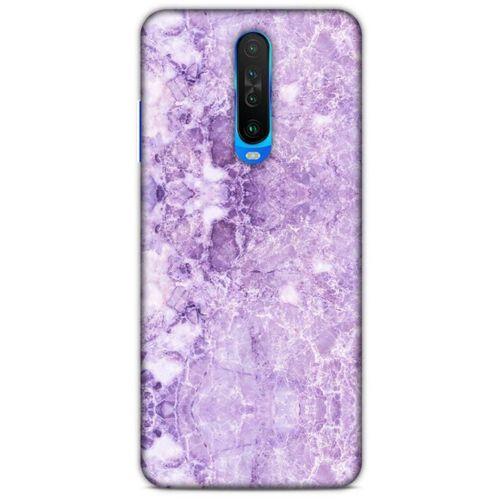 Mermer Desenli (16) Tema Kalın Kılıf Lila Xiaomi Poco X2 Kılıf
