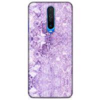 Mermer Desenli (16) Tema Kalın Kılıf Lila Xiaomi Poco X2 Kılıf