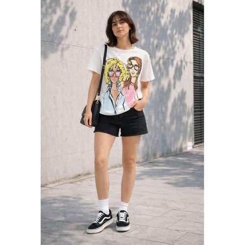 ALEXANDERGARDI Baskılı Bisiklet Yaka Kadın T-shirt