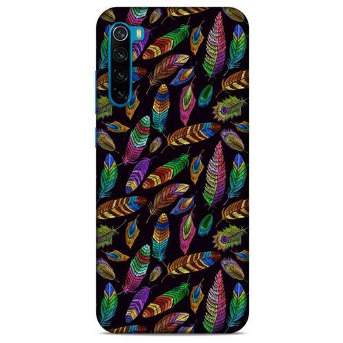 Xiaomi Redmi Note 8T Kılıf Desenli Özel Seri Tüyler (15) Antişok Kılıf