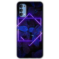 OPPO Oppo Reno 4 Kılıf HD Desen Baskılı Arka Kapak + Temperli Cam - Mekanik Yaprak 5