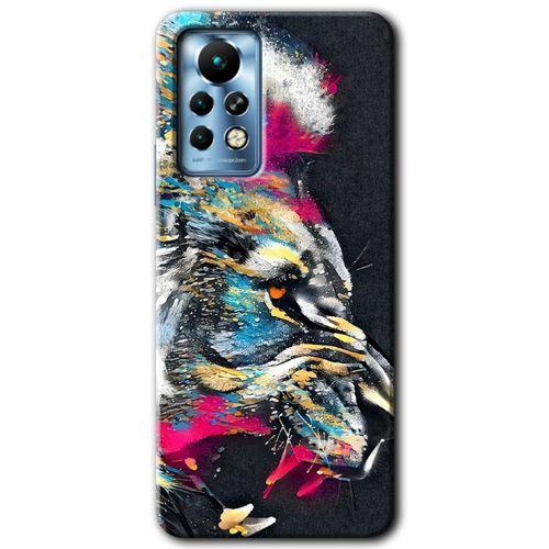 İnfinix Note 11 Pro Kılıf HD Desen Baskılı Arka Kapak - Colorfull Aslan