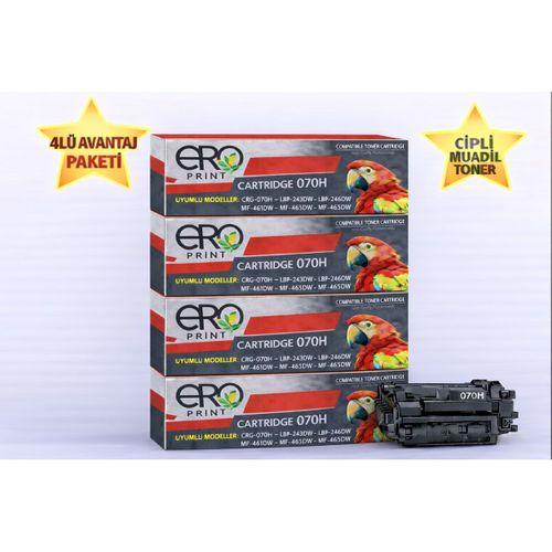 Canon CRG-070H Çipli Muadil Toner - 10.200 Sayfalık - 4'lü Avantaj Paket