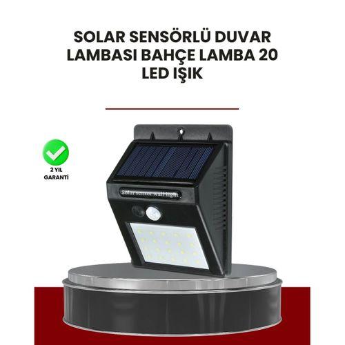 Bahçe Ve Dış Mekanlar İçin Güneş Enerjili 20 Led Hareket Sensörlü Lamba