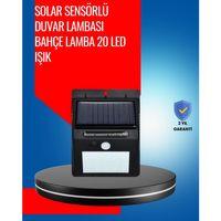 Solar Enerjiyle Çalışan Ip65 Su Geçirmez 20 Led Duvar Lambası