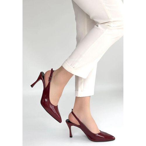Uster Bordo Rugan Topuklu Ayakkabı