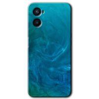 OPPO Oppo Reno 3 Kılıf HD Desen Baskılı Arka Kapak - Mavi Aura