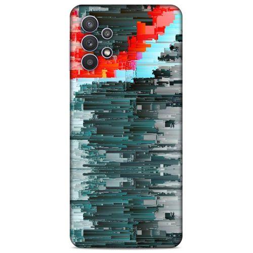 Lopard Samsung Galaxy A32 Uyumlu Kılıf PiXel (19) Kılıfları Gri Yeşil