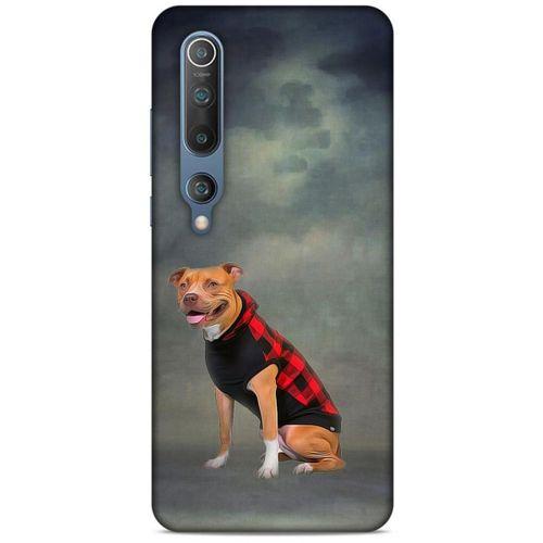 Xiaomi Mi 10 Kılıf Köpek Kıyafetleri (31) TPU Kılıf Pitbull Yelek