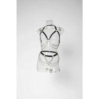 Siyah Harness Takım Zincir Detaylı Metal Halka Aksesuar - Brf1195