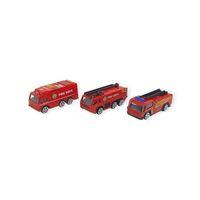 3'lü İş Makinaları Road Seti - Die Cast - DS044 - İtfaiye