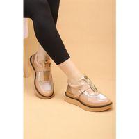 Serica Bej Renkli Deri Bantlı Paraşüt Kumaş Yürüyüş Ayakkabı