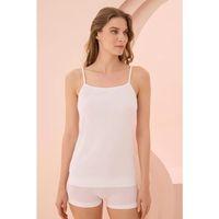 İp Askılı Beyaz Ribana Atlet