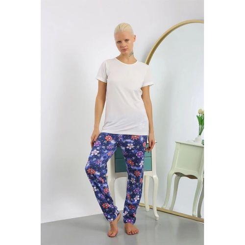 Kadın Pamuklu Alt Pijama Lacivert