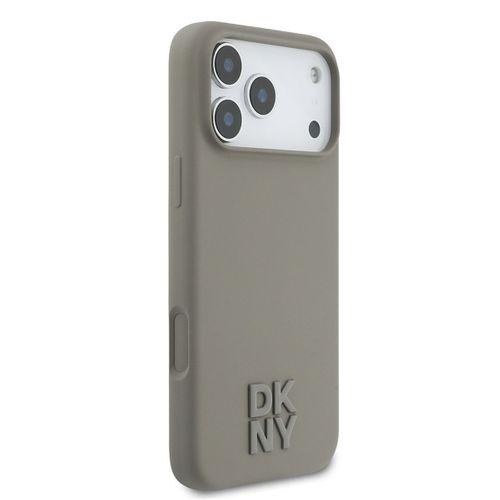 Apple iPhone 17 Pro Max Kılıf DKNY Orjinal Lisanslı M-safe Şarj Özellikli Metal Logolu Silikon Kapak