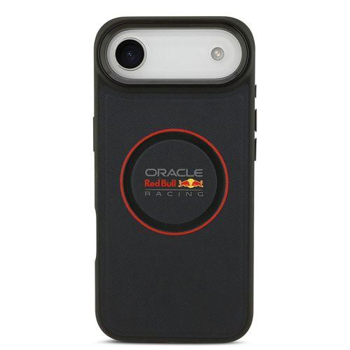 Apple iPhone 17 Air Kılıf Redbull Orjinal Lisanslı M-safe Şarj Özellikli Kırmızı Halka ve Logo Kabartmalı PU Deri Kapak