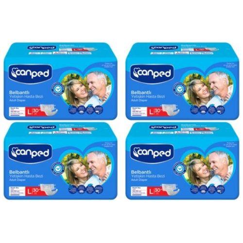 Canped Belbantlı Hasta Bezi Büyük Boy Large 30'lu 4 paket / 120 adet