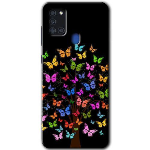 Samsung Galaxy A21s Kılıf Baskılı Kapak - Cacti Prairies + 5D Tam Kaplayan Cam