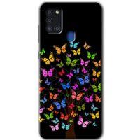 Samsung Galaxy A21s Kılıf Baskılı Kapak - Cacti Prairies + 5D Tam Kaplayan Cam