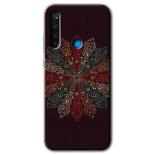 Redmi Note 8 Kılıf HD Desen Baskılı Arka Kapak - Mandala Flower Wal + Kırılmaz Cam