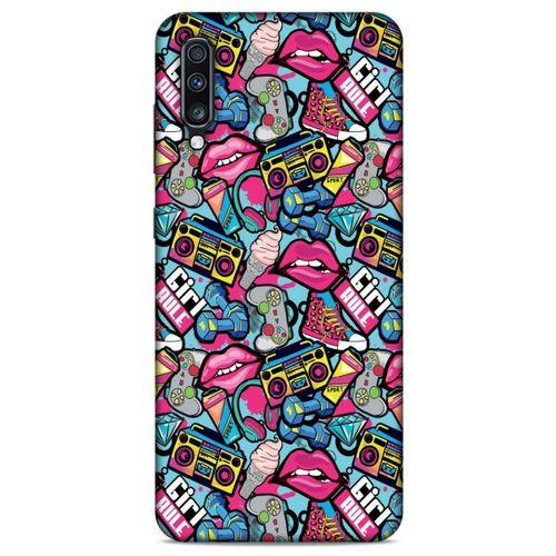 Retro (1) Desen Kılıfı Renkli Samsung Galaxy A70s Kılıf
