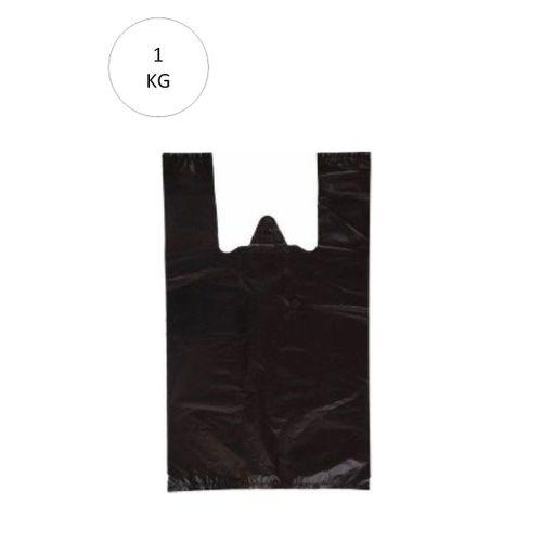 Siyah Atlet Poşet Büyük Boy 32x57 cm Takriben 72 Adet 1 Kg