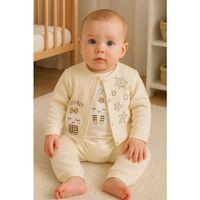 Lovely Yıldız Desenli 3'lü Hırkalı Kız Bebek Takım