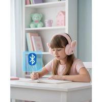 Şarjlı Tavşan Tasarımlı Kablosuz Bluetooth Kulaklık Stereo Ses Ve Hafıza Kart Destekli