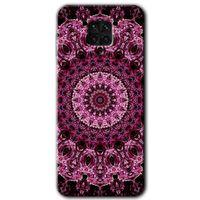 MRCİLETİSİM Xiaomi Redmi Note 9s Kılıf HD Desen Baskılı Arka Kapak + Temperli Cam - Mandala Patterns Kaleidoscope