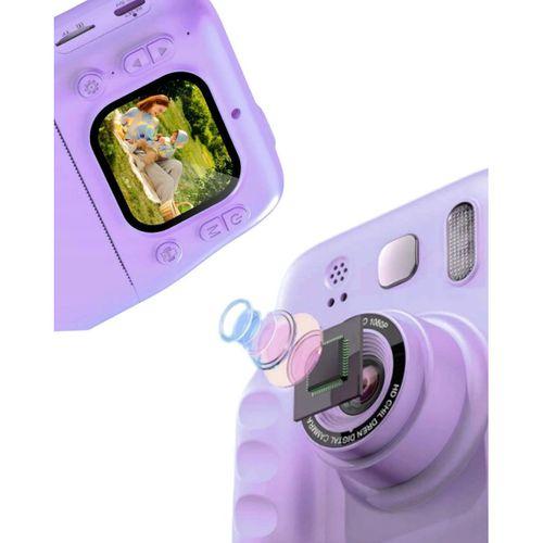 Çocuklar İçin Anında Baskılı Kamera Hd Ekran 4 Rulo Kağıt 5 Kalem Set Hediyeli