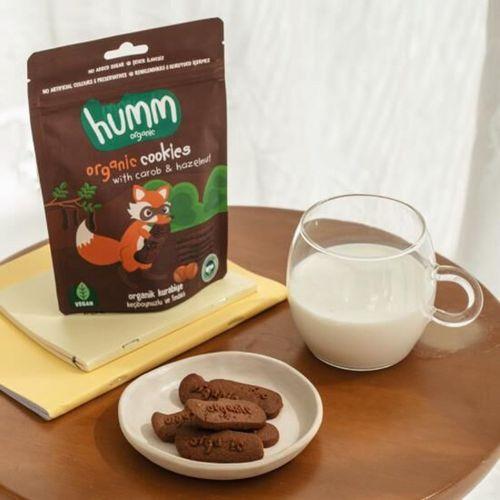 Humm Humm Organik Keçiboynuzlu ve Fındıklı Vegan Kurabiye 55 Gr