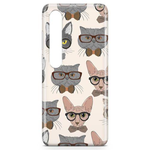Xiaomi Mi 10 Pro Kılıf Hipster Kediler Arka Kapak Koruma Desenli Full Koruyucu