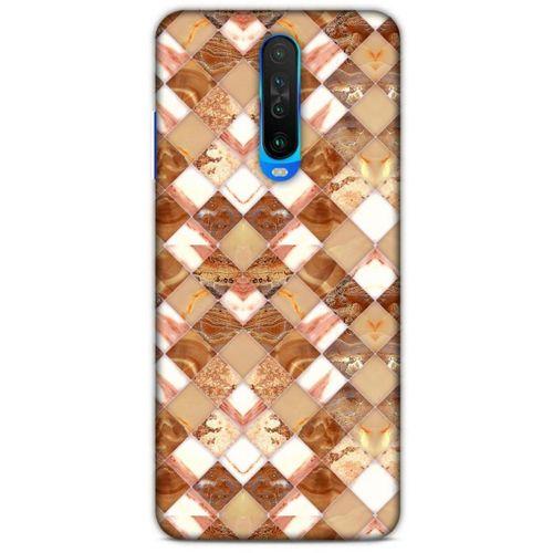 Mermer Desenli (24) Tema Darbe Emici Kılıf Kestane Xiaomi Redmi K30 Kılıf
