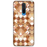 Mermer Desenli (24) Tema Darbe Emici Kılıf Kestane Xiaomi Redmi K30 Kılıf