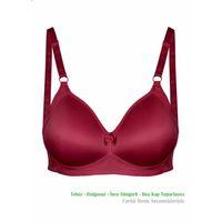 Alışveriş Meydanı Kadın Bordo Toparlayıcı Küçültücü Balensiz Boş Kap Sütyen