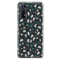 Retro (26) Desen Tpu Silikon Kılıf Renkli Oppo Realme 7 Kılıf