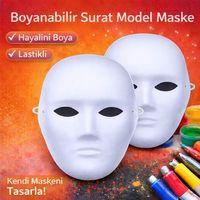 Boyanabilir Surat Model Maske – Lastikli | Kendin Tasarla