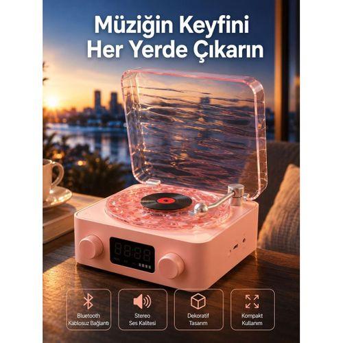 Retro Kristal Netliğinde Ses – Gece Işıklı Retro Bluetooth Hoparlör Yeni Nesil