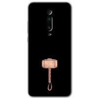 MRCİLETİSİM Xiaomi Mi 9T Kılıf Kapak - Thor Çekiç +Hayalet Ekran Yandan Gözükmez