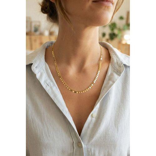 Gold Renk Pul Model 60 cm Kadın Kolye