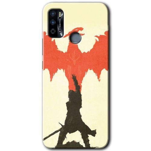 İnfinix Hot 9 Play Kılıf HD Desen Baskılı Arka Kapak - Dragon Hunter 1