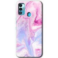 Tecno Spark 7T HD Baskılı Kılıf + 9D Tam Ekran Koruyucu - Kabarmış Leke