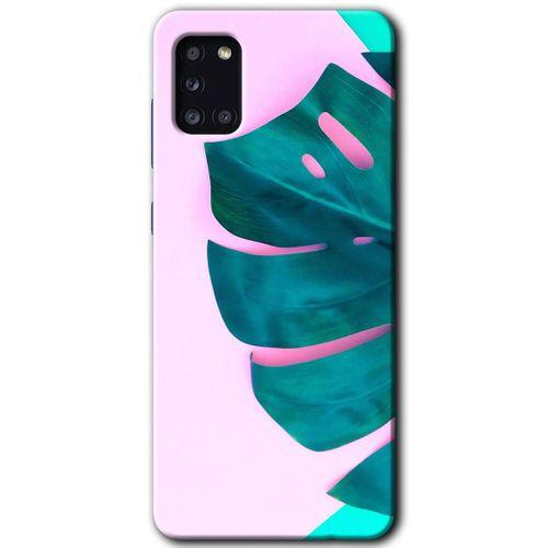 Potkal Hediye Fabrikası Samsung Galaxy A31 Kılıf HD Desen Baskılı Arka Kapak - 3D Yaprak