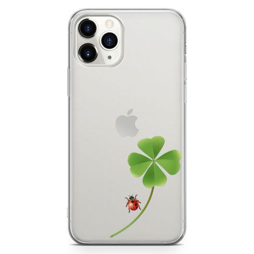 Apple iPhone 11 Pro Kılıf UğurBöceği Yonca Arka Kapak Koruma Desenli Full Koruyucu