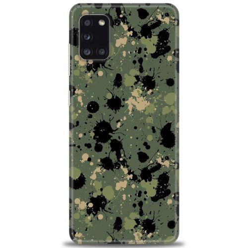 Samsung Galaxy A31 Kılıf HD Baskılı Kılıf - Kamuflaj Renkleri + Tam Ekran Koruyucu