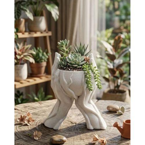 Sanatsal El Figürlü 3d Baskı Dekoratif Saksı Vazo Ev Ofis Dekoru