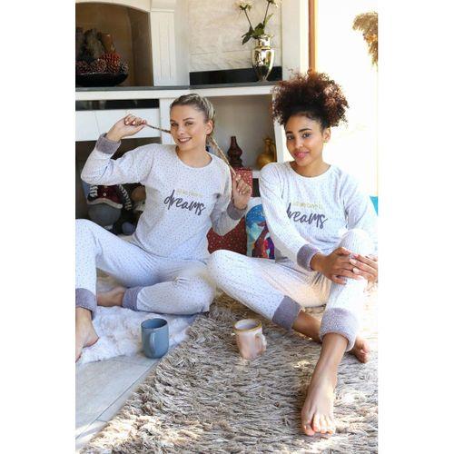 Polar Kadın Pijama Takımı Ekru