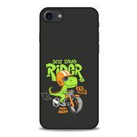 Animax Bisikletli Dinozor Apple Iphone 8 Kılıf Desenli Silikon