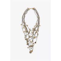 Metal Deniz Temalı Çoklu Kolye - Gümüş