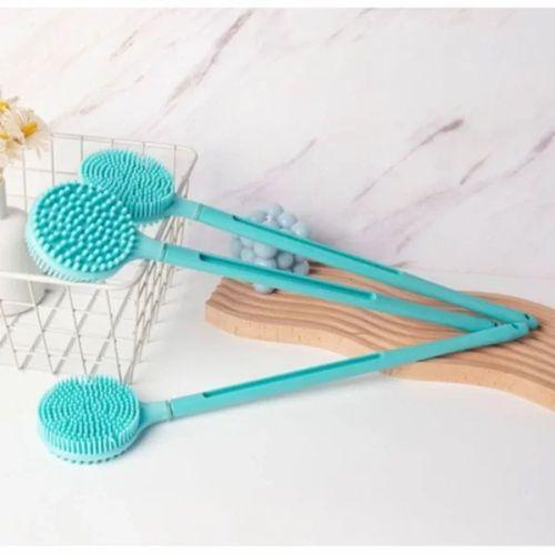 Çift Taraflı Silikon Uzun Saplı Banyo Fırçası